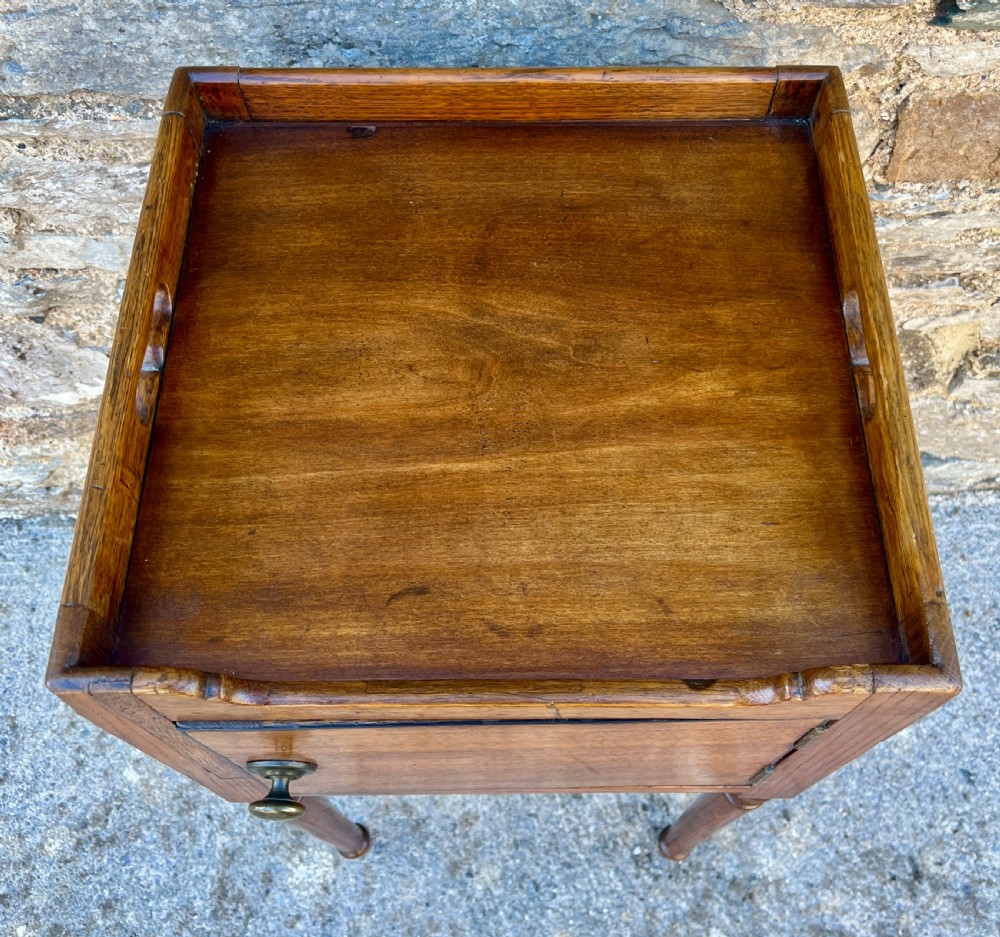 Georgian Oak and Mahogany Pot Cupboard View VIII