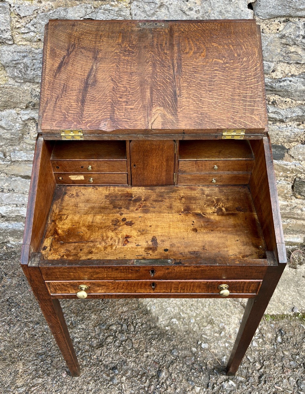 Georgian Oak Clerks Desk View XVI