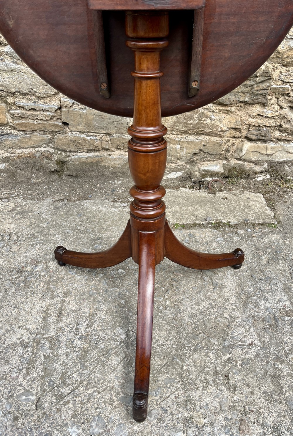 Georgian Mahogany Tilt Top Occasional Table View XV
