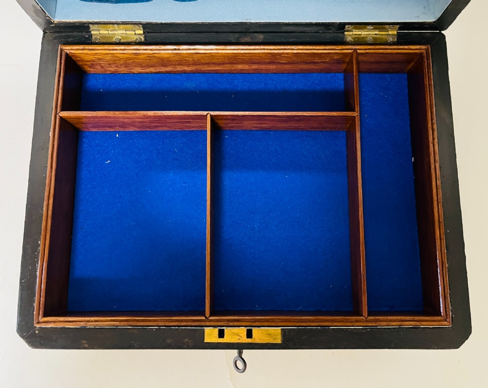Victorian Walnut Tunbridge Inlaid Jewellery Box View VI