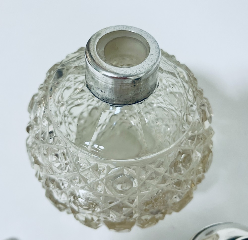 Antique Silver Topped Scent Bottle View XII