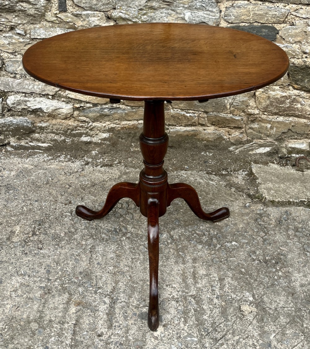 Georgian Oak Tilt Top Occasional Table