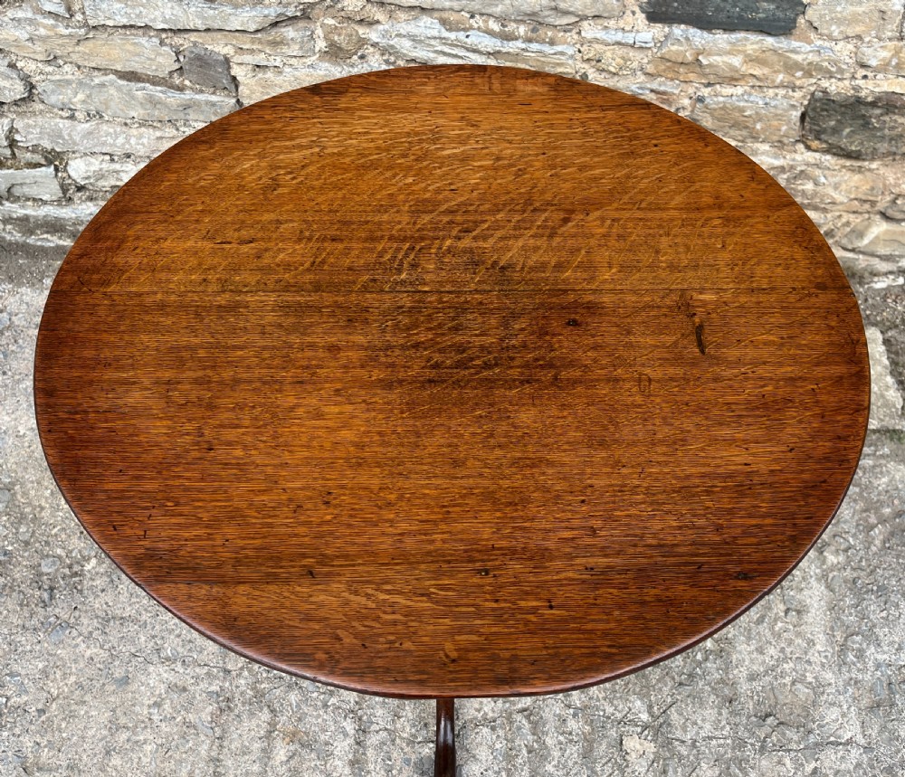Georgian Oak Tilt Top Occasional Table View III