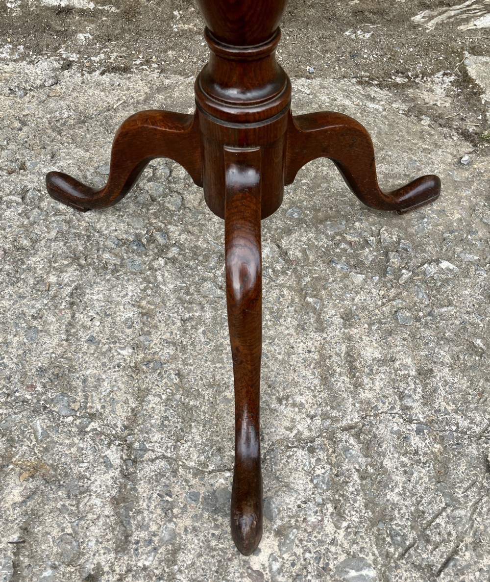 Georgian Oak Tilt Top Occasional Table View V