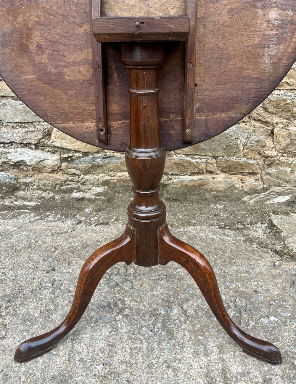 Georgian Oak Tilt Top Occasional Table View VII