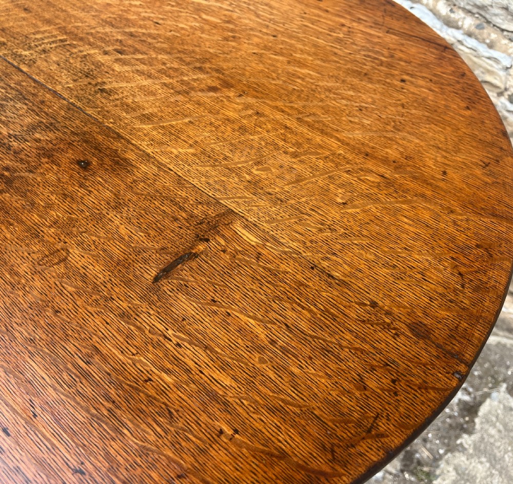 Georgian Oak Tilt Top Occasional Table View IX