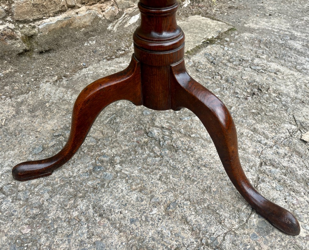 Georgian Oak Tilt Top Occasional Table View X