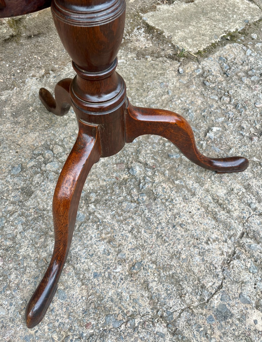 Georgian Oak Tilt Top Occasional Table View XII
