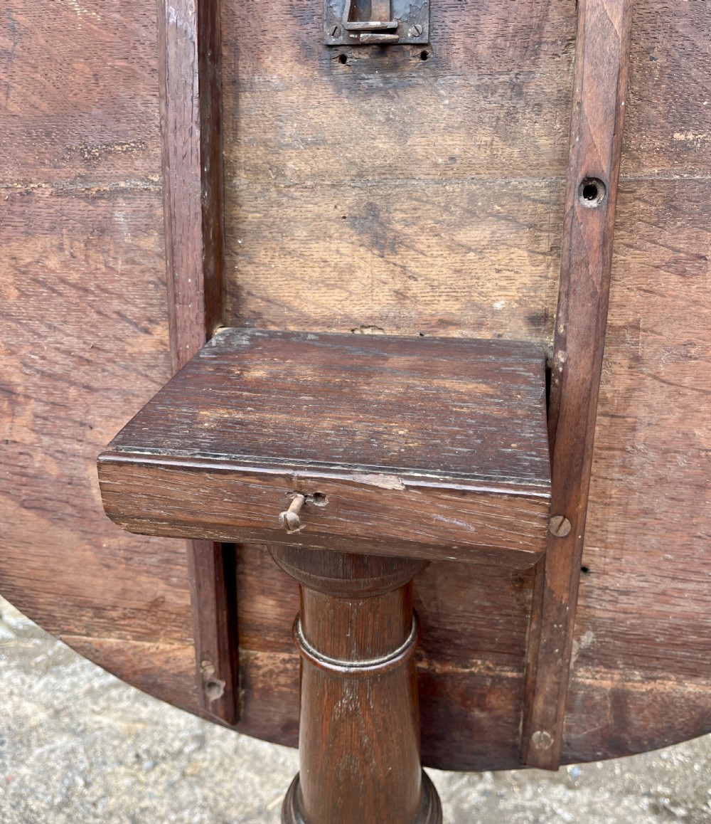 Georgian Oak Tilt Top Occasional Table View XIV
