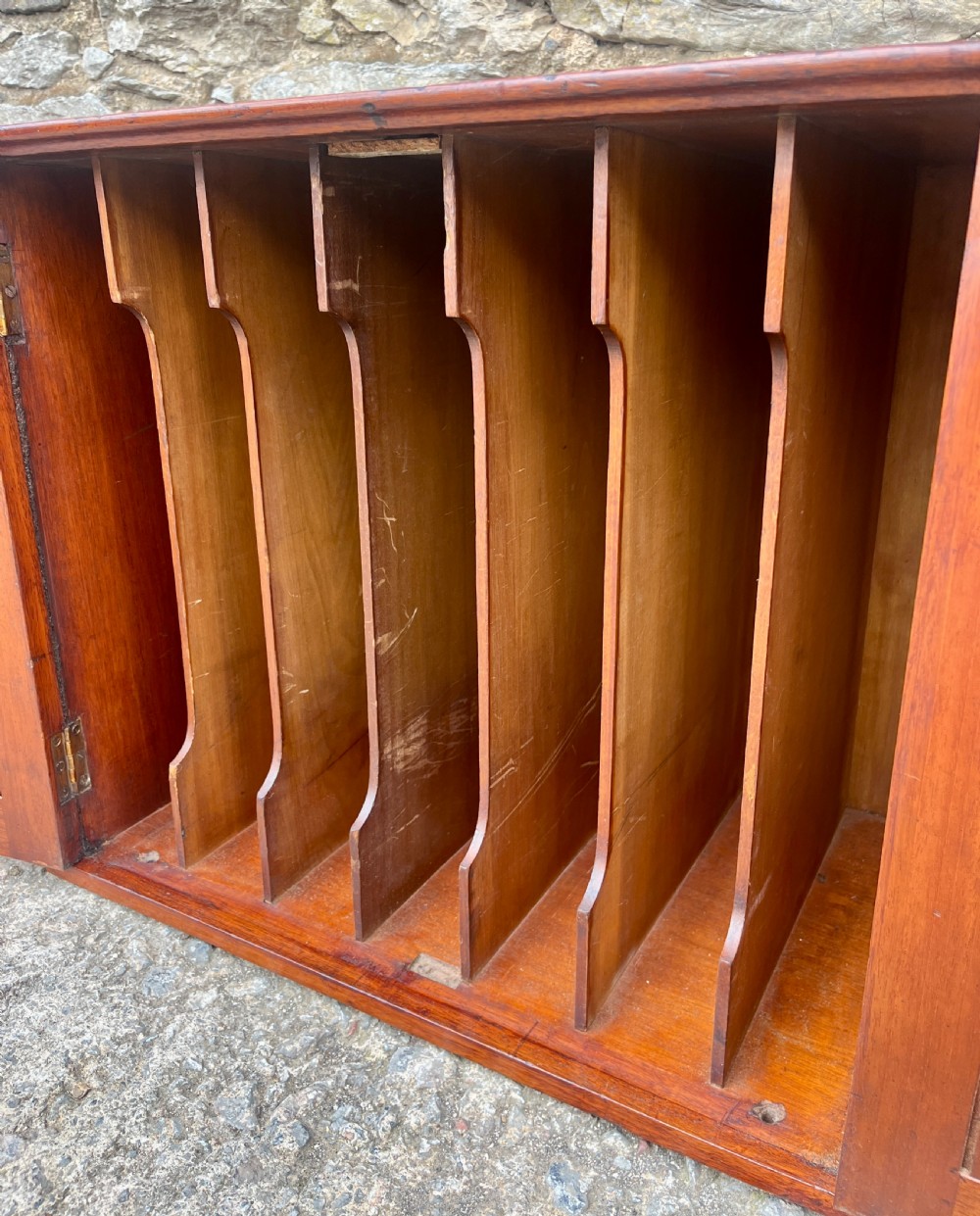 Antique Mahogany Postmaster’s Cabinet View IX