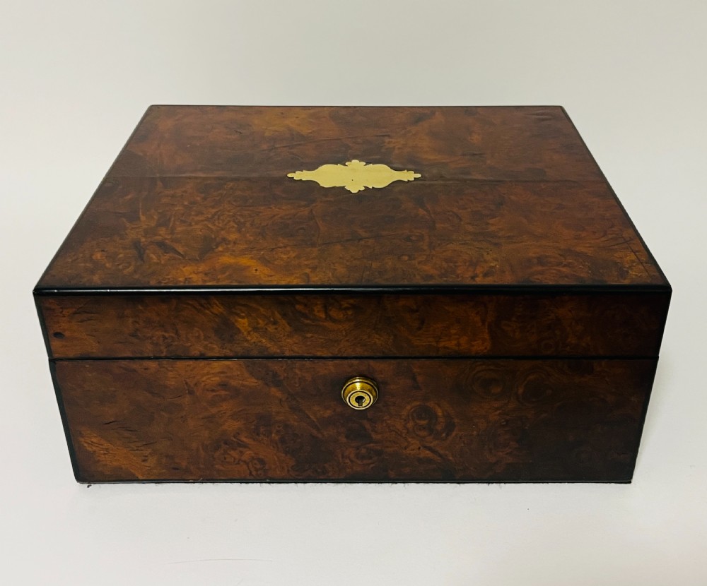 Victorian Burr Walnut Writing Slope