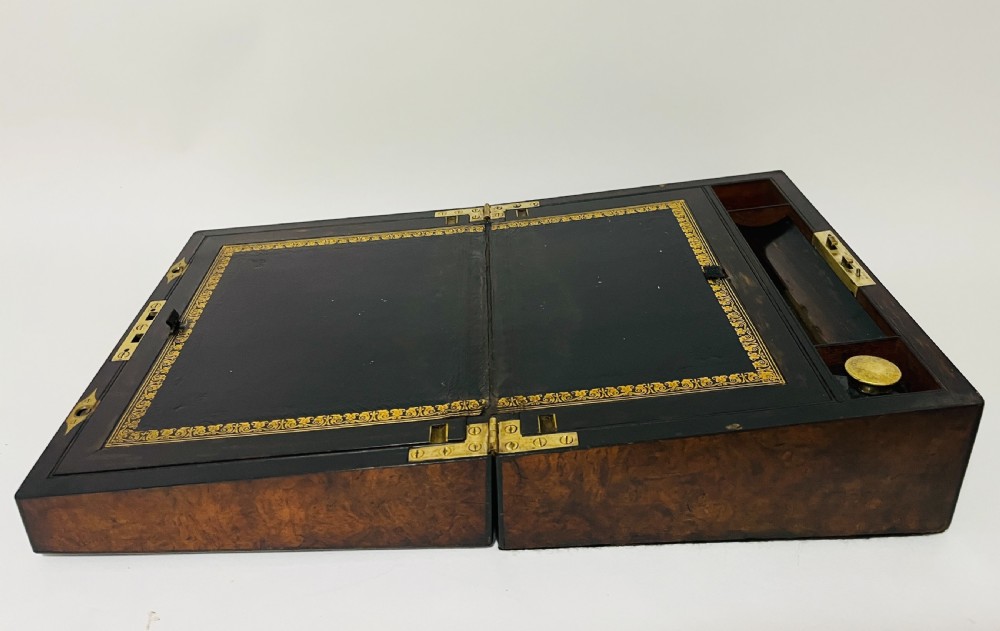 Victorian Burr Walnut Writing Slope View VI