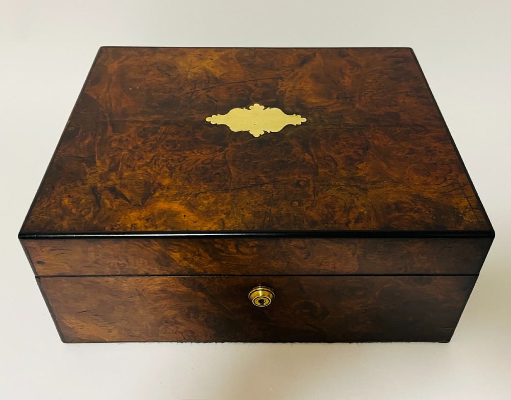 Victorian Burr Walnut Writing Slope View XII