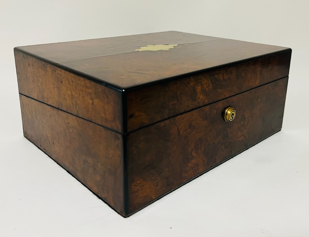 Victorian Burr Walnut Writing Slope View XX