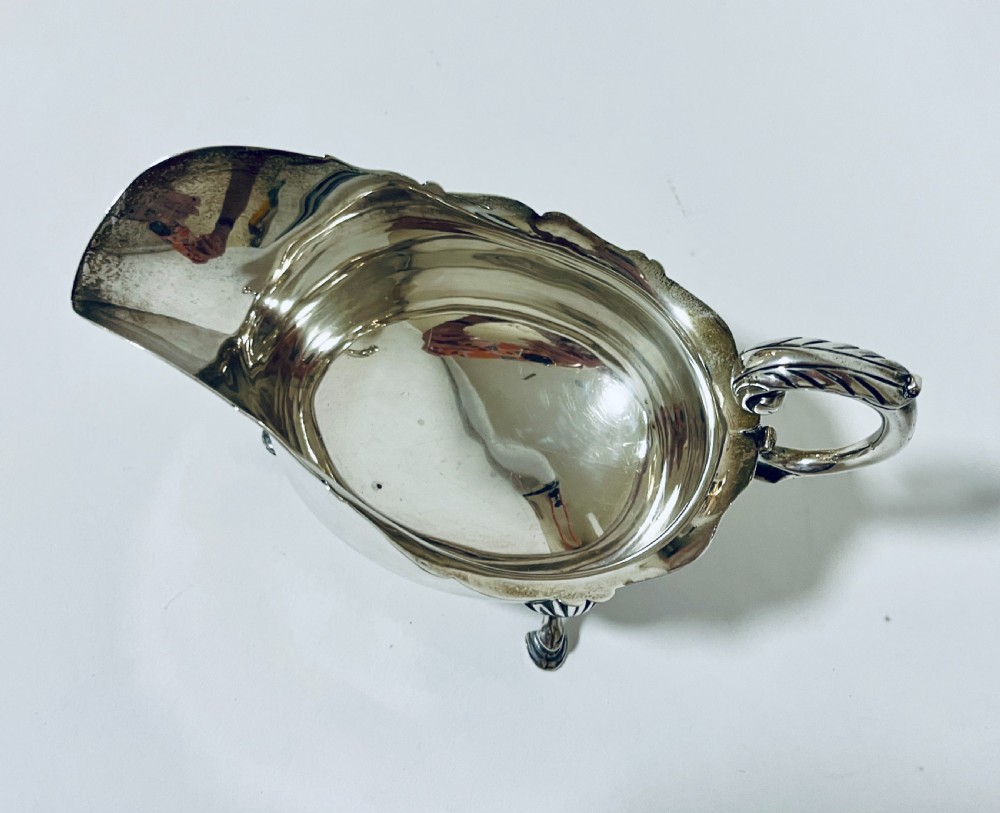 Antique Silver Sauce Boat View VI