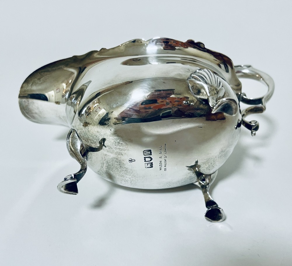 Antique Silver Sauce Boat View X
