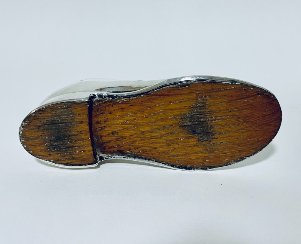 Antique Silver Shoe Pin Cushion View VI