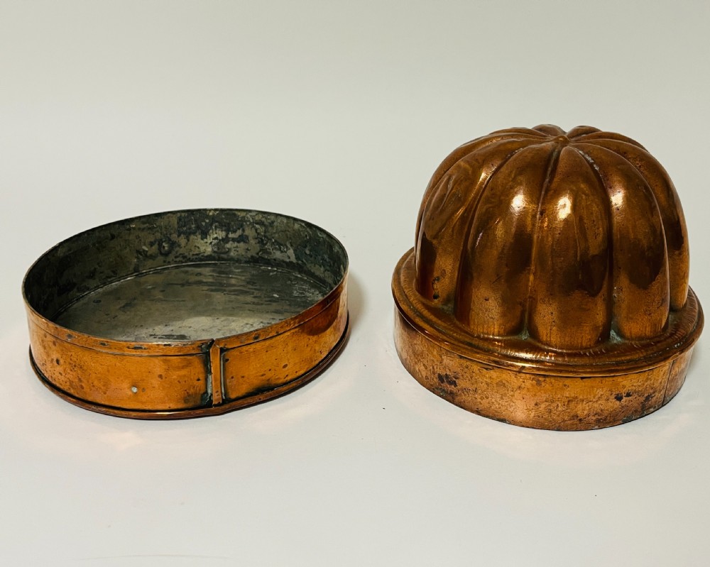 Antique Copper Ice Cream Mould View IX