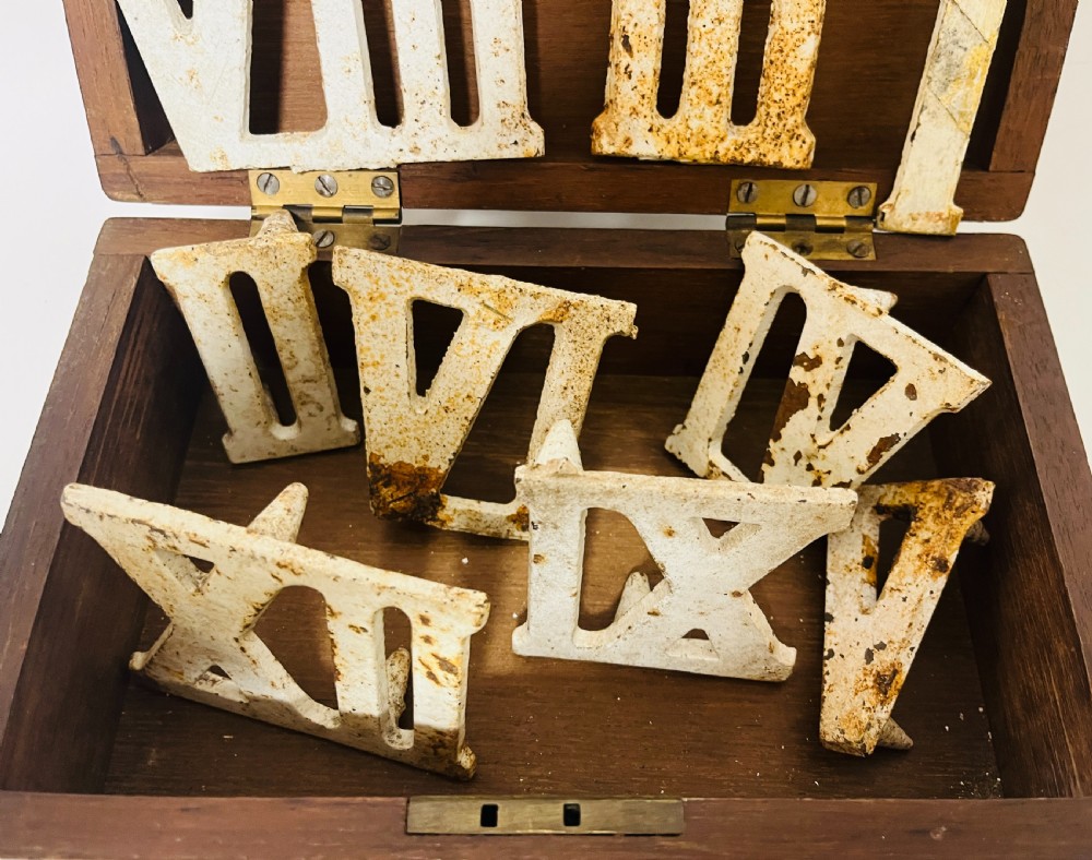 Set of 12 Antique Cast Iron 'Clock Golf' Numbers View IV
