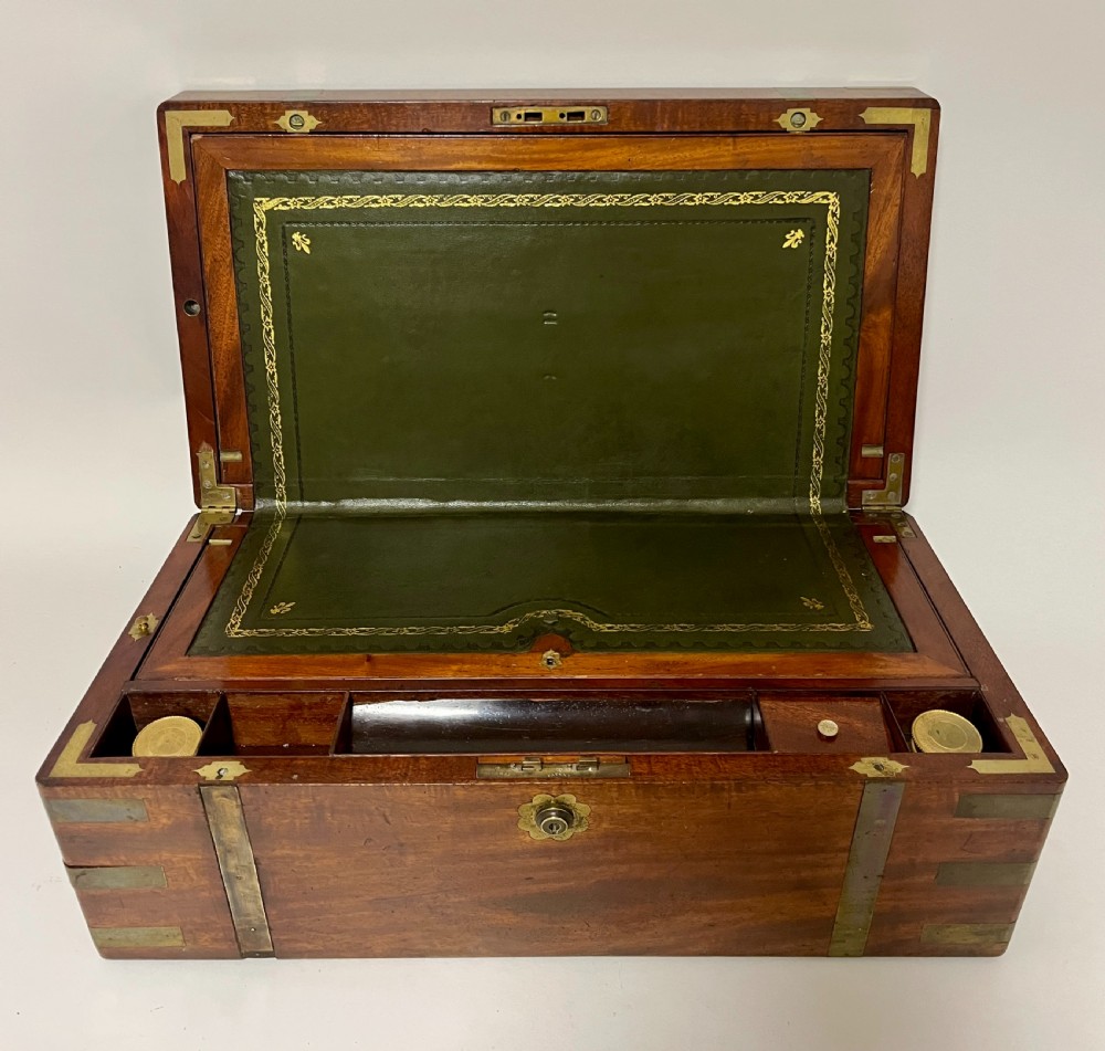 Large Victorian Mahogany Writing Slope with Secret Drawers View II