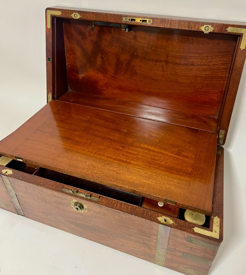Large Victorian Mahogany Writing Slope with Secret Drawers View III