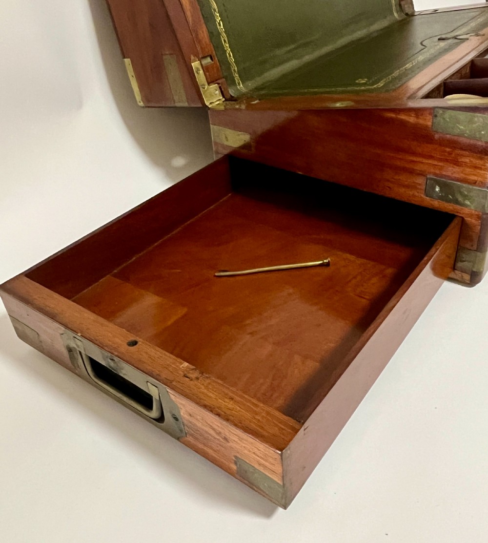 Large Victorian Mahogany Writing Slope with Secret Drawers View IV