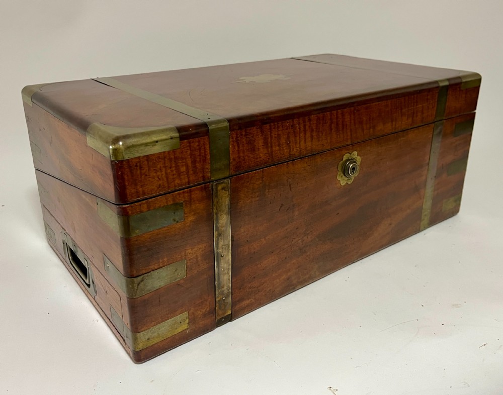 Large Victorian Mahogany Writing Slope with Secret Drawers View XII