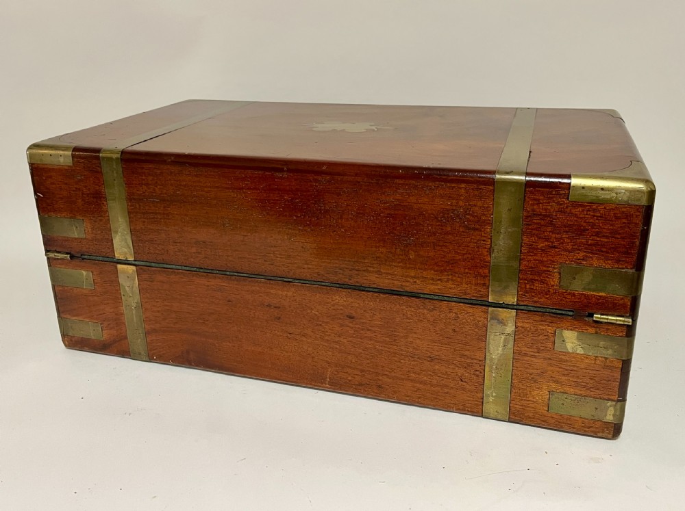 Large Victorian Mahogany Writing Slope with Secret Drawers View XIII