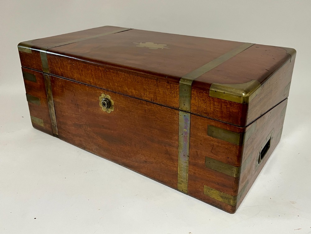 Large Victorian Mahogany Writing Slope with Secret Drawers View XVI