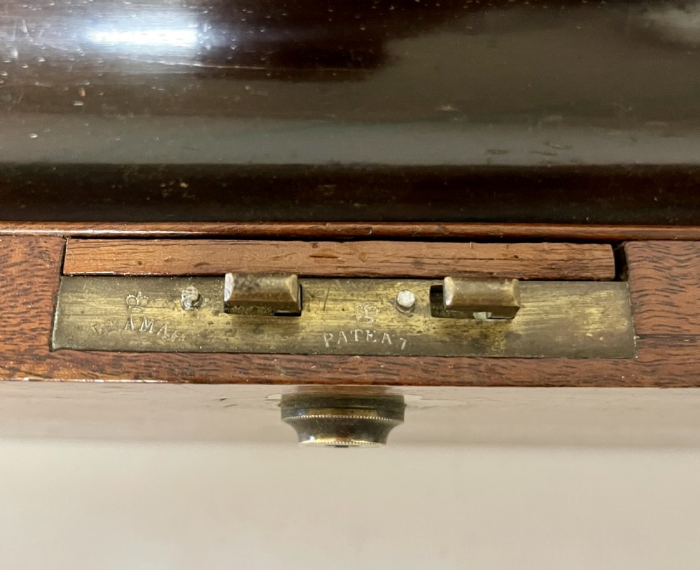 Large Victorian Mahogany Writing Slope with Secret Drawers View XIX