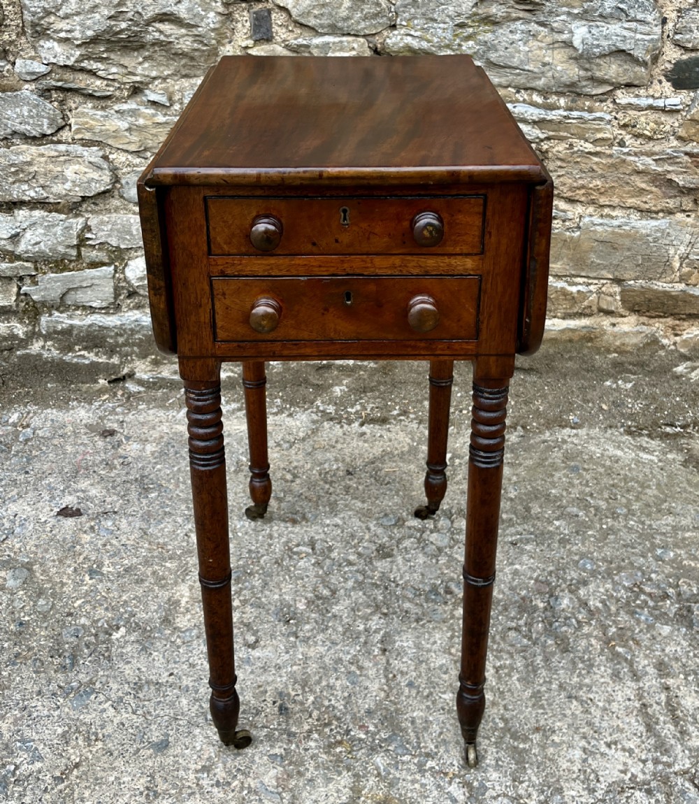Regency Mahogany Drop Flap Work Table