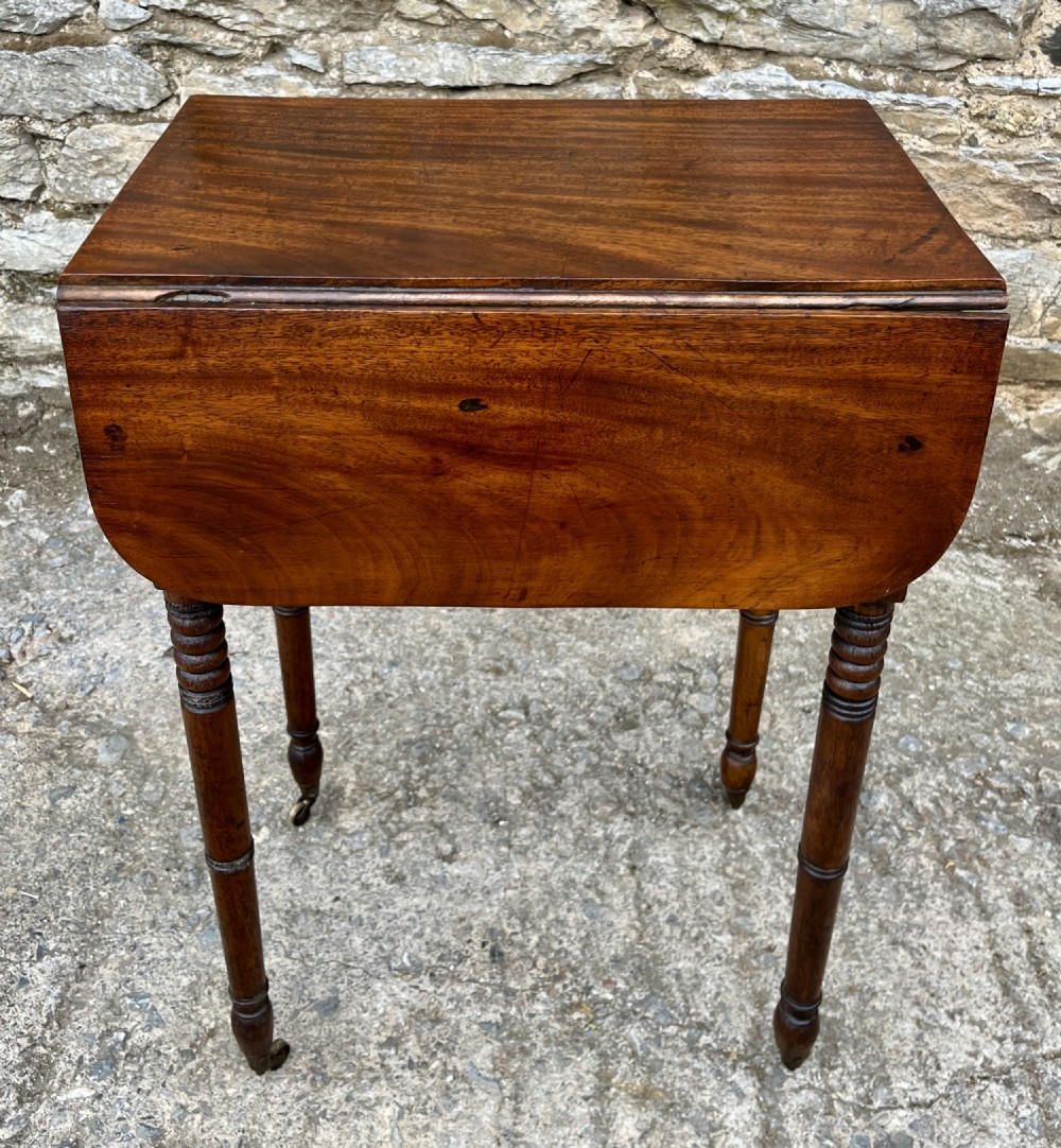 Regency Mahogany Drop Flap Work Table View VI
