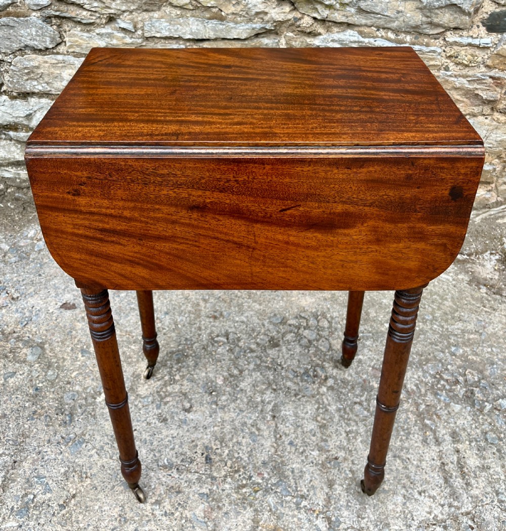 Regency Mahogany Drop Flap Work Table View XIV