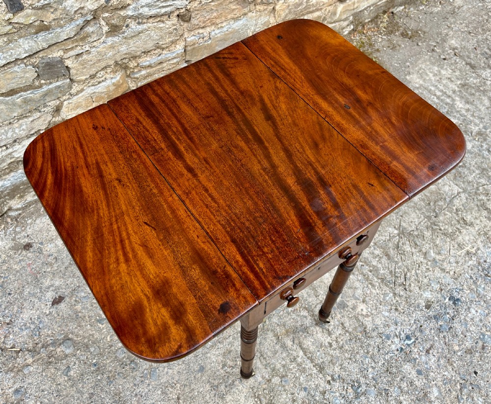 Regency Mahogany Drop Flap Work Table View XVII