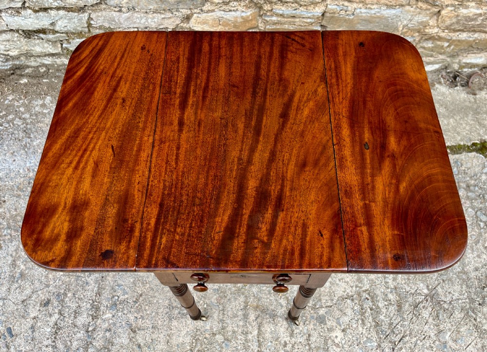 Regency Mahogany Drop Flap Work Table View XVIII