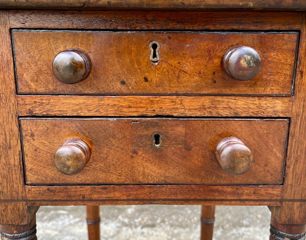 Regency Mahogany Drop Flap Work Table View XIX