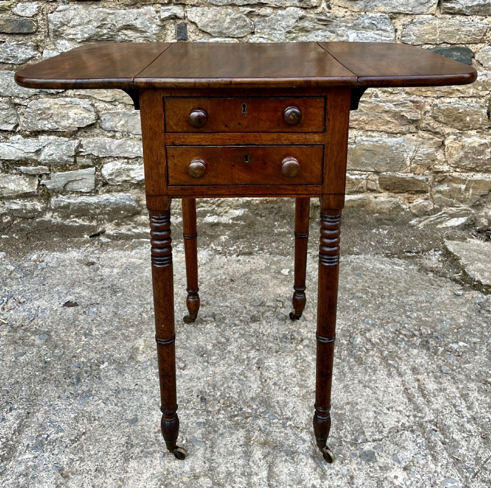 Regency Mahogany Drop Flap Work Table View XXII