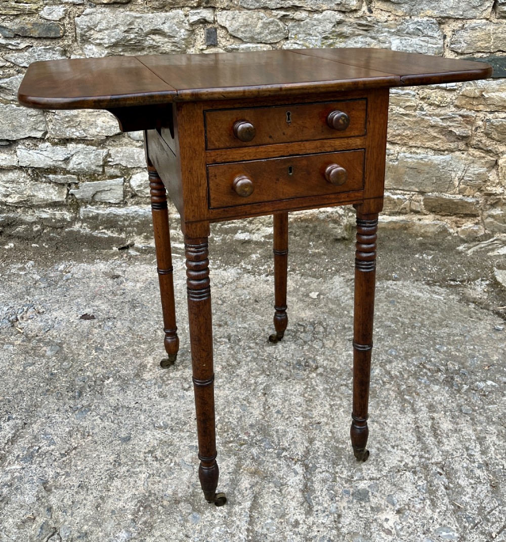 Regency Mahogany Drop Flap Work Table View XXIII