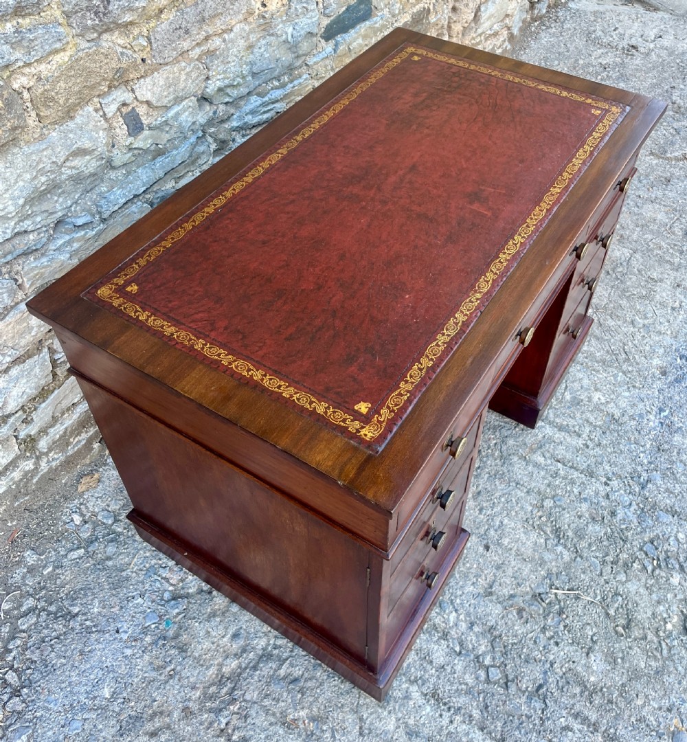Antique Mahogany Pedestal Desk View V