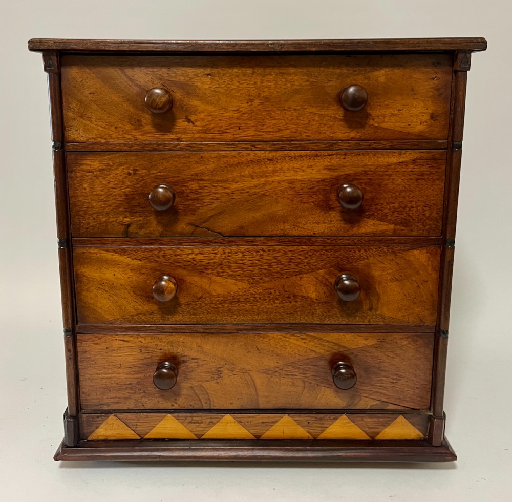 Victorian Marquetry Specimen Apprentice Chest of Drawers View II