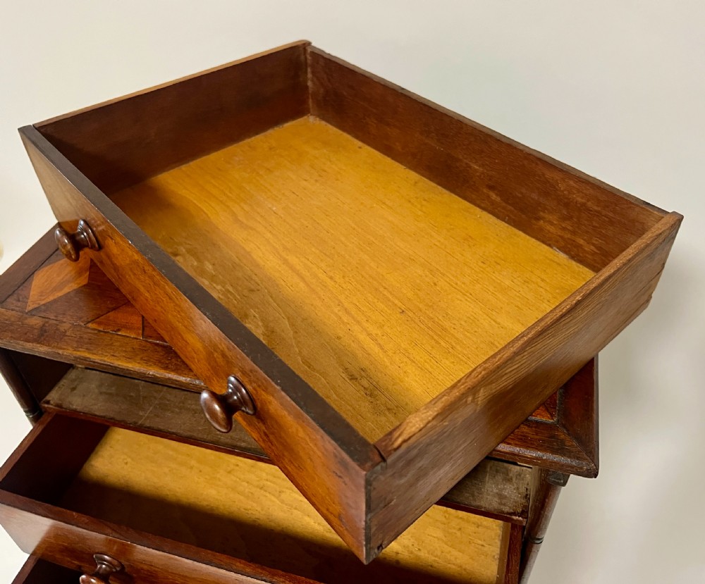Victorian Marquetry Specimen Apprentice Chest of Drawers View IX