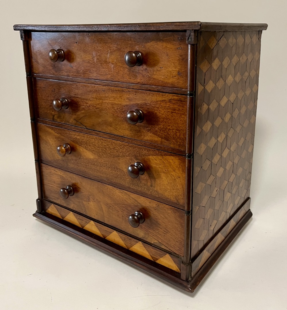 Victorian Marquetry Specimen Apprentice Chest of Drawers View XI