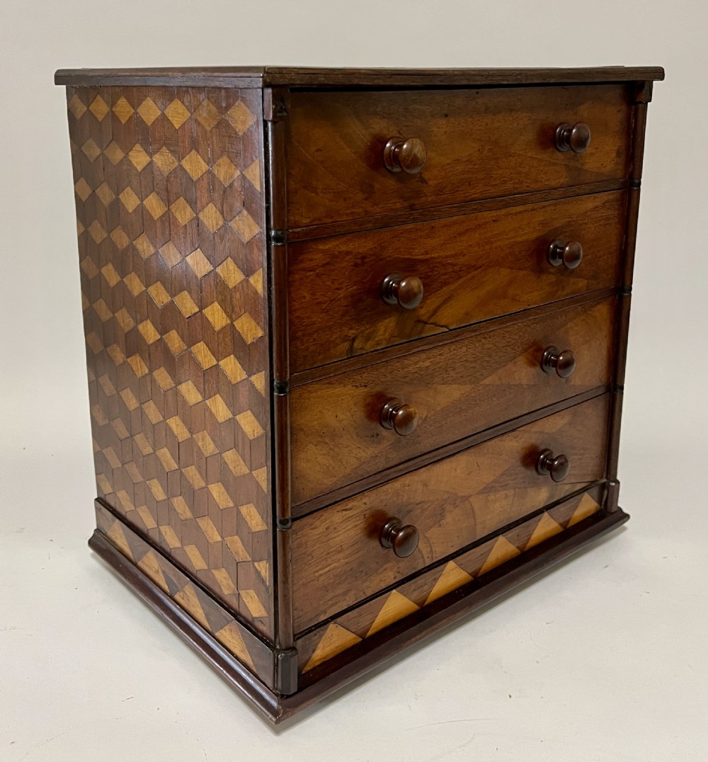 Victorian Marquetry Specimen Apprentice Chest of Drawers View XVIII