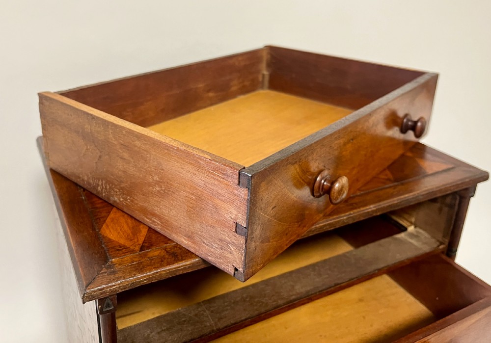 Victorian Marquetry Specimen Apprentice Chest of Drawers View XXI