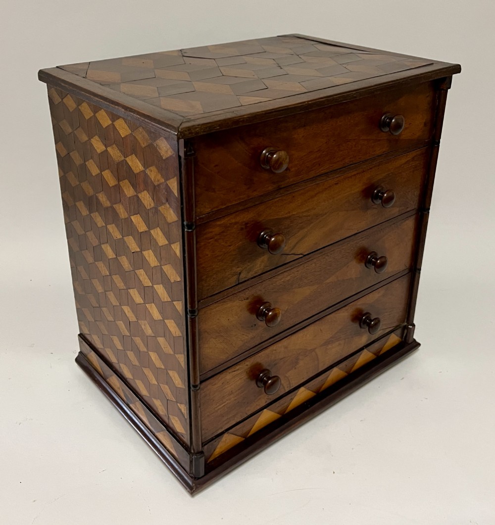Victorian Marquetry Specimen Apprentice Chest of Drawers View XXII