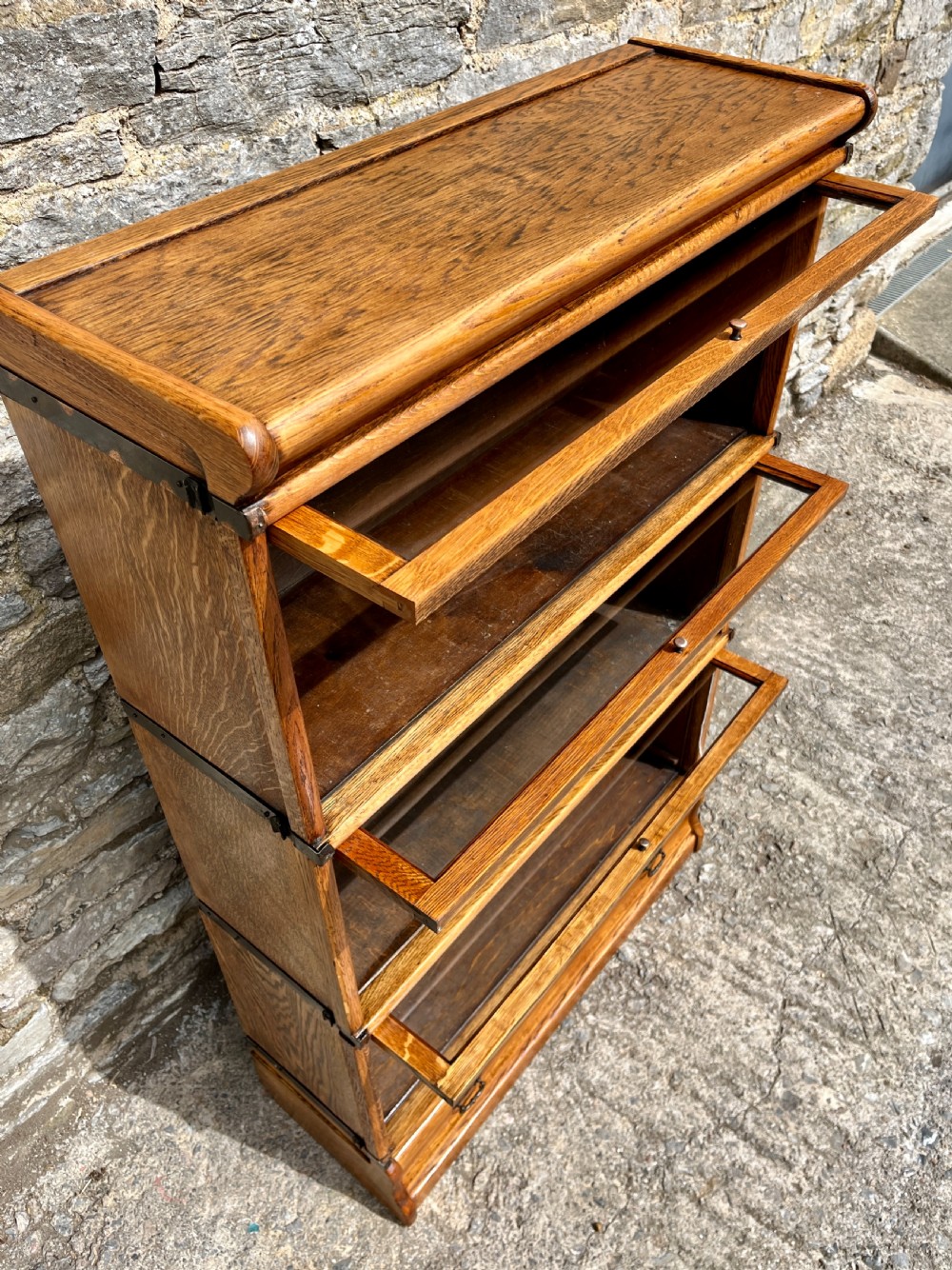Antique Globe Wernicke Oak Stacking Bookcase View XVII