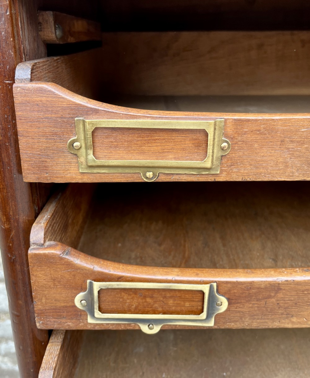 Antique Mahogany Tambour Filing Cabinet View V
