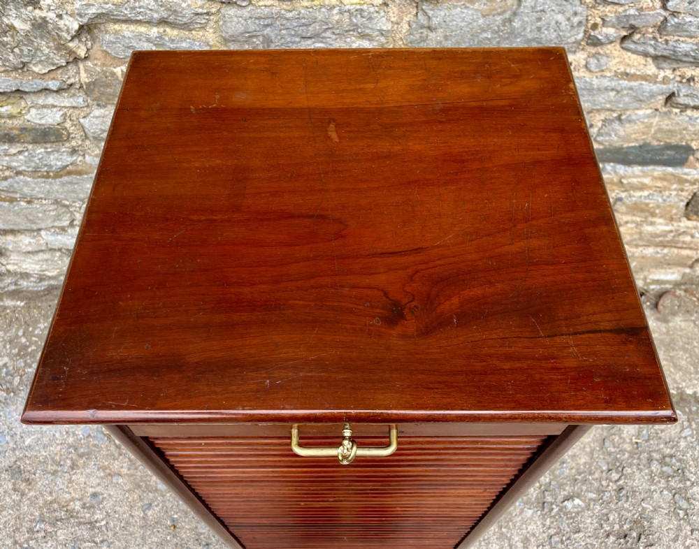 Antique Mahogany Tambour Filing Cabinet View VII