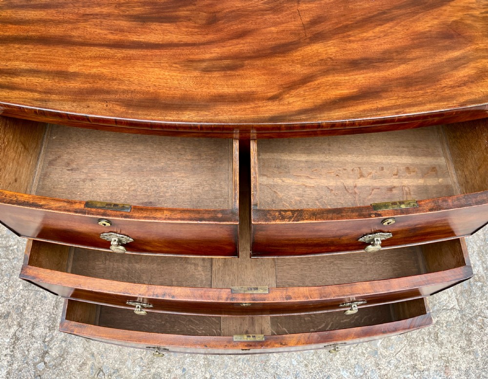 Victorian Mahogany Bow Front Chest of Drawers View IV