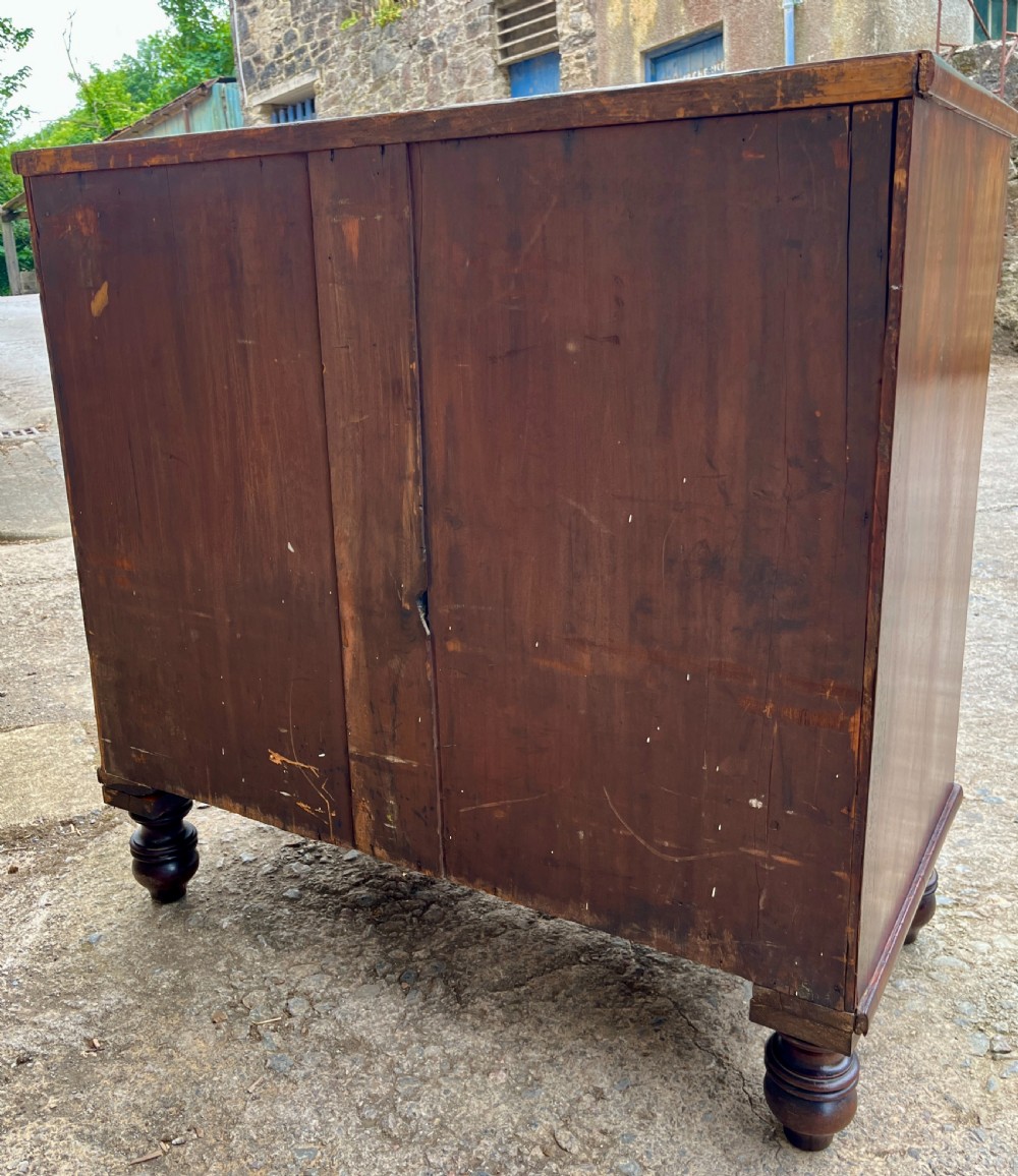 Victorian Mahogany Bow Front Chest of Drawers View XVII